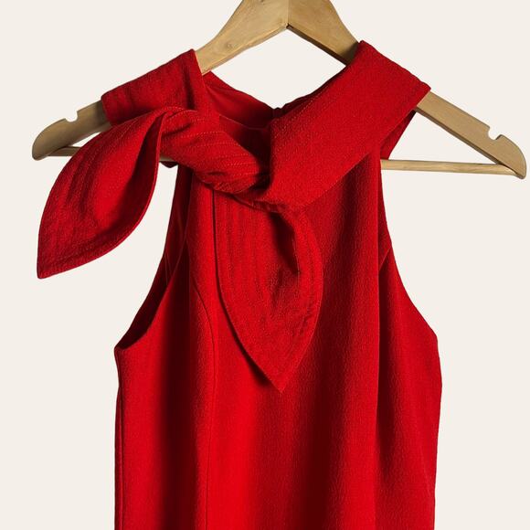 C/MEO Collective l Red High Neck Sleeveless Formal Gown Dress Size 4 - Picture 5 of 11